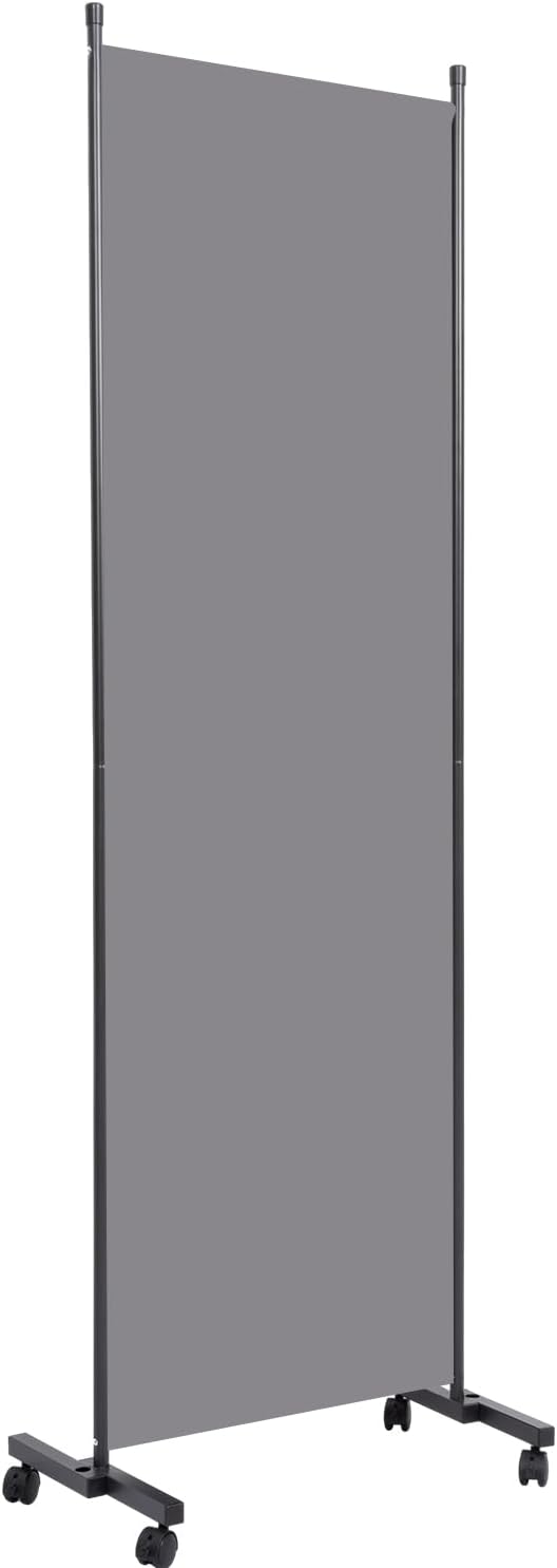 Room Divider Portable 22'' Partition Room Dividers and Folding Privacy Screens Single Panel Wall Divider for Room Separation, Freestanding Fabric Room Divider Panel with Wheel for Home Office Hospital