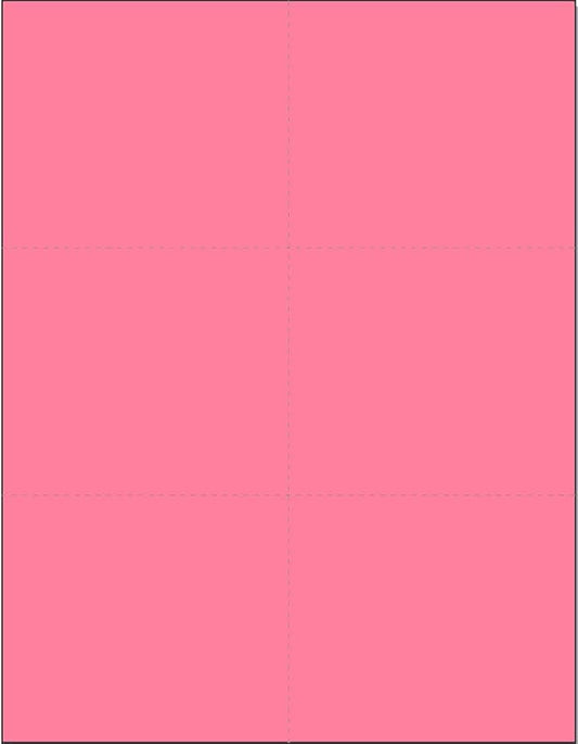 Limited Papers (TM) 8.5x11 Perforated Paper, 20/50 Pound, 75 GSM, Variety of Perforation Sizes and Colors, for Forms, Tickets, Postcards, Business Cards. (Cherry, 6 up)