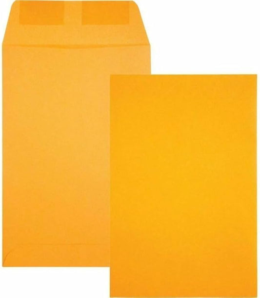 Catalog Envelopes (Open End), Brown Kraft, 28 Pound. 500 Per Pack. (Gummed, 6"x9")