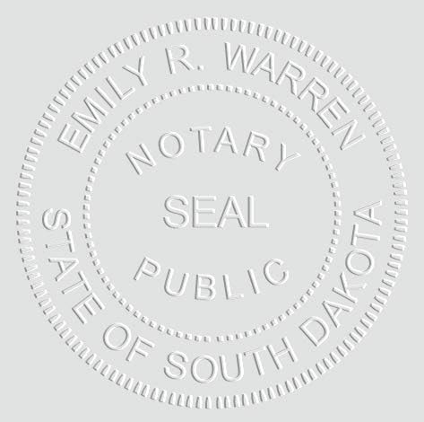 MaxMark Notary Seal Round Embosser for South Dakota State - Includes Gold Burst Seal Labels (50 Count)