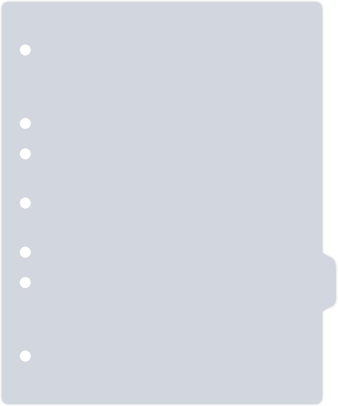 Carstens - Heavy Duty Plastic Ring Binder Dividers, Side Tab, 1/9 Cut, Tab 7 Position, US Letter, Cool Gray, Case of 50, (2618-16CS) - Ideal Medical Chart Dividers or Index Tabs for 3 Ring Binders