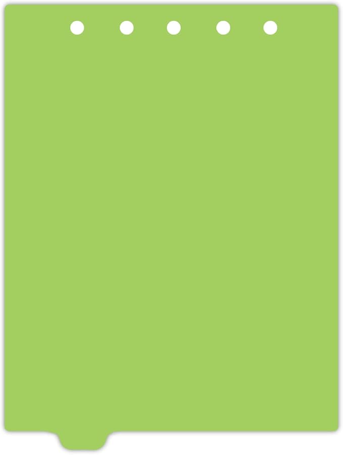 Carstens - Heavy Duty Plastic Ring Binder Dividers, Bottom Tab, 1/9 Cut, Tab 2 Position, US Letter, Lime, Pack of 10, (2619-11) - Ideal Medical Chart Dividers or Index Tabs for 3 Ring Binders