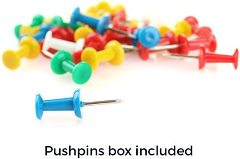 PinPix 30x12 Inch Cork Bulletin Board. This Decorative Framed Pin Board Comes with Desert Pastel Design and a Satin Black Frame. Ideal for Home Office Decor or Message Board (PinPix-1815)