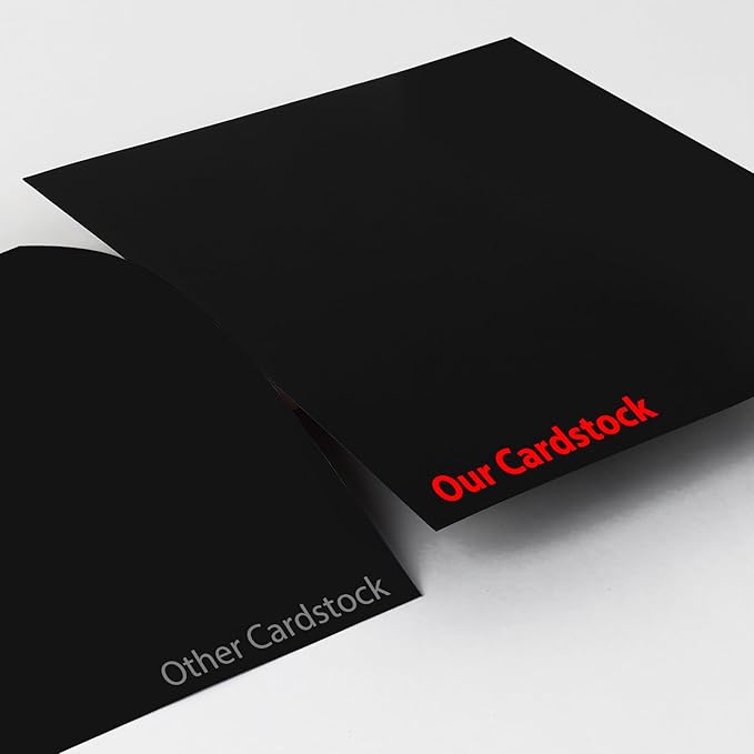 OcePor 100 Sheets Black Cardstock 12” x 12”, 92lb/250gsm Black Card Stock, Thick Card Stock Paper, Heavy Cardstock Paper for Printer, Resume, Scrapbooks, Art, Crafts, Business Cards