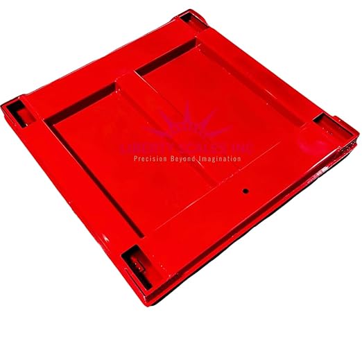 Liberty LS-800-4X5 NTEP Certified (Legal for Trade) Industrial Floor Scale | 48" x 60" | Capacity of 5,000 lbs x 1 lb + Red