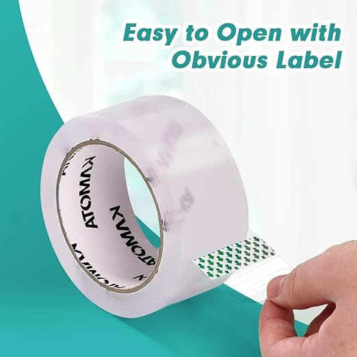 KAMOTA Packing Tape, 24 Rolls Heavy Duty Clear Packaging Tape for Shipping Packaging Moving Sealing, 2 inches Wide, 65 Yards Per Roll, Total 1560 Yards with 4 Dispensers