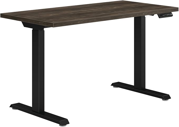 HON Coze Electric Standing Desk Adjustable Height, Coordinate Height Adjustable Desk, 48", Walnut Top, Black Base