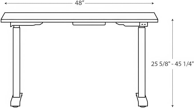 HON Coze Electric Standing Desk Adjustable Height, Coordinate Height Adjustable Desk, 48", Walnut Top, Black Base