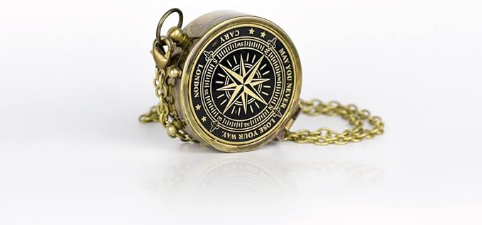 Handmade Antique Vintage Brass Compass | Exquisite Nautical Compass | Home Decor | Pocket Compass Gift for Every Occasion | Super7One