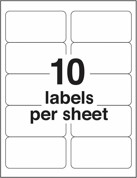 Coopaty 2 x 4 inch Shipping Labels, FBA 10 Up Address Mailing Label White Blank for Laser Inkjet Printer (1000 Sheets, 10000 Labels)