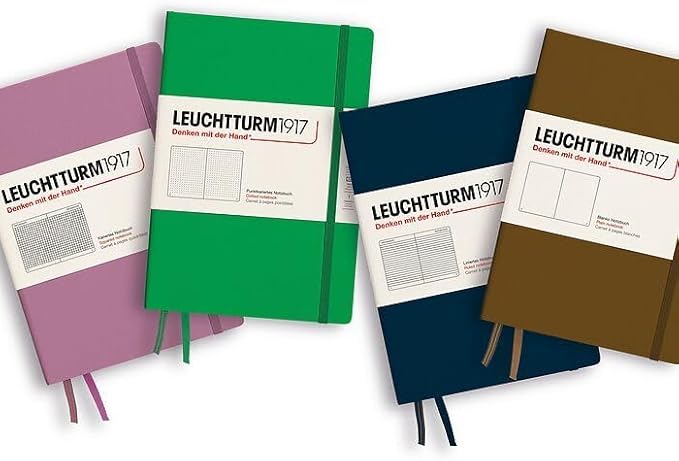 LEUCHTTURM1917 - Notebook Hardcover Medium A5-251 Numbered Pages for Writing and Journaling - Thinking Ahead (Ruled Paper, Spring Leaf)