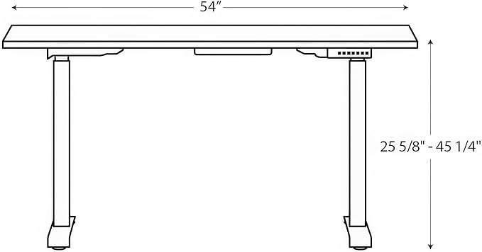 HON Coze Electric Standing Desk Adjustable Height, Coordinate Height Adjustable Desk, 54", Walnut Top, White Base