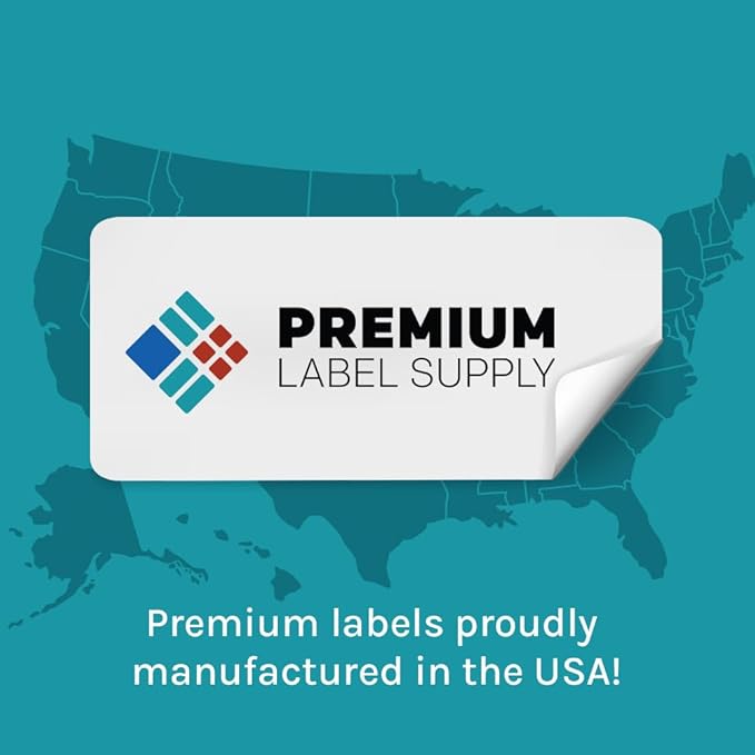 Premium Label Supply Bright Neon Color Fluorescent Sticker Labels - 1.75" x 0.5" Return Address Labels - (Fluorescent Red, 40,000 Labels)