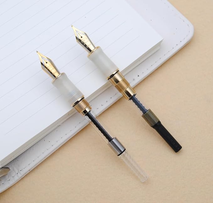 JINHAO 100 Fountain Pen with Ink Converter (Medium Nib 0.7mm, Light Pink)