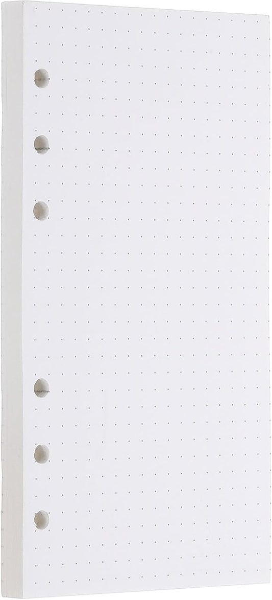 PATIKIL A6 Dot Grid Paper 6-Ring Binder Loose Leaf Planner Filler Paper Planner Inserts, 80 Sheets/160 Pages, Lined