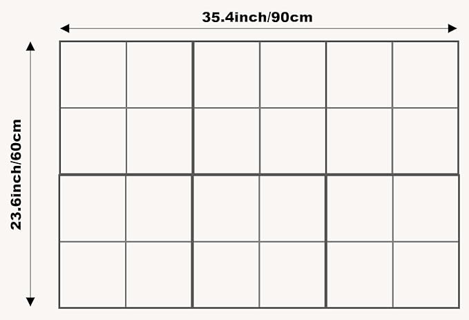 Cork Board 24 x36 Alternative - 6 Pack Felt Wall Tiles with Safe Removable Adhesive Tabs, Cork Boards for Walls Cork Board for Home Office Pin Board Tack Board - Tree