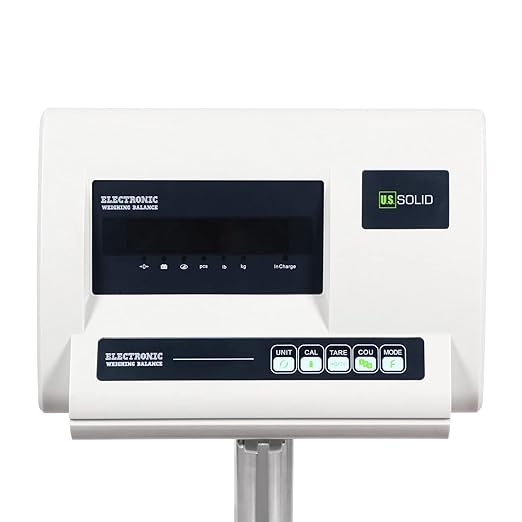 U.S. Solid Bench Scale - Stainless Steel Postal Package Shipping Scale Digital Bench Platform Balance with 16 inch x 20 inch Platform, Lb/Kg Switchable, 680 lb x 0.02 lb