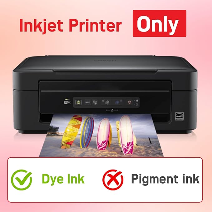 140gsm Glossy Brochure and Flyer paper Double Sided Glossy Photo Paper 100 Sheets 8.5x11 Inches for Inkjet Printer and Dye Ink Chip Bag Paper for Party Favors