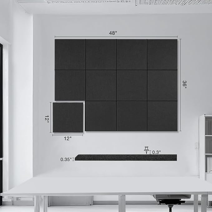 Large Cork Boards for Walls 48" x 36" 12 Pack Bulletin Boards Alternative Cork Board for Office Contains 72 Removable Security Stickers 30 Push Pins