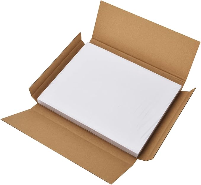 Coopaty Half Sheet Shipping Labels 8.5" x 5.5" Sticker Labels for Laser & Ink Jet Printers, 2 Per Page Self Adhesive Mailing Labels for Packages (500 Sheets, 1000 Labels)