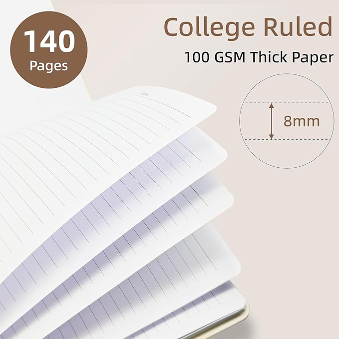 Cute Spiral Notebook journal B5 Aesthetic Pretty Design for Women Girls Kawaii with Pocket, 10 x 7.2 inch, Lined, Dream Castle