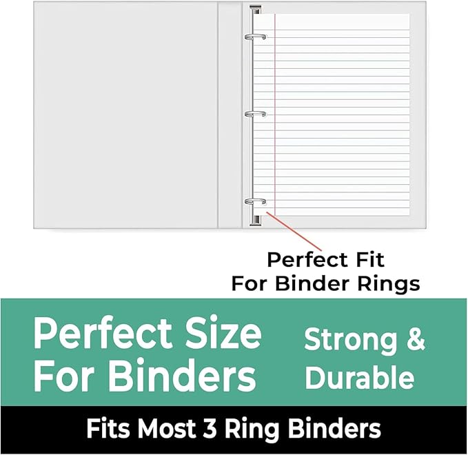 Loose Leaf Paper Bulk, 7200 Sheets, 48 Pack, College Ruled Sheets, 8 x 10.5", 150 Sheets/Pack, 3 Hole Punch, Bulk Notebook Paper, Filler Sheets, Fits Standard Binders, Fights Ink Bleed, White