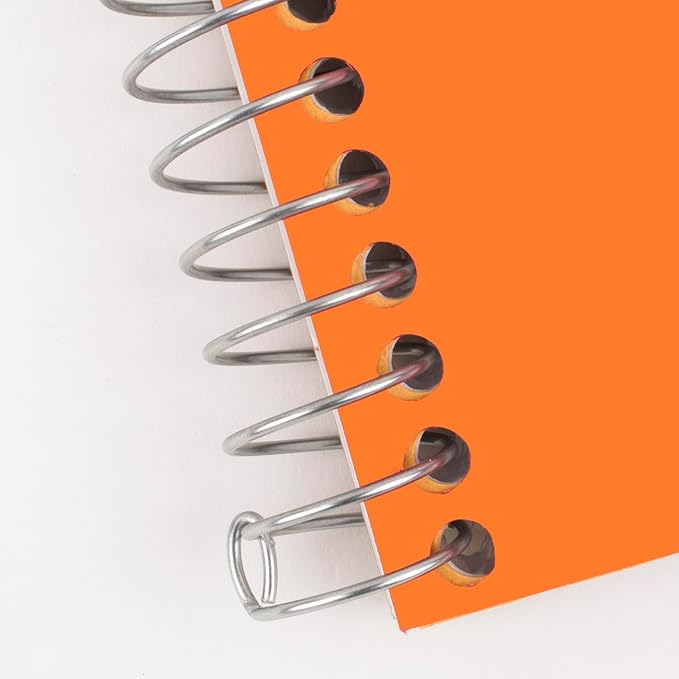 Five Star Spiral Notebook, 1 Subject, College Ruled Paper, 7" x 4-3/8", Personal Size, 80 Sheets, Orange (450048CD1-ECM)