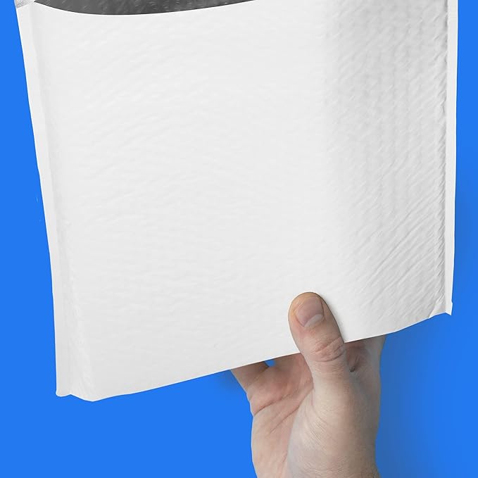 The Boxery 4x8''|#000 Poly Bubble Mailers- 500 Pack, Padded Envelopes, Self Seal, Waterproof Shipping Bags, Padded Mailers for Shipping & Packaging