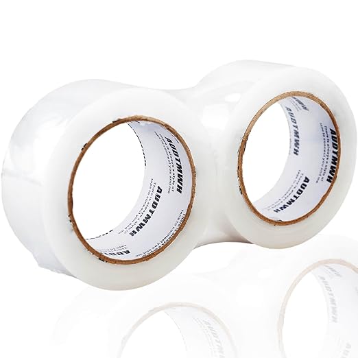 Packing Tape Refills, Clear, Packaging Tape Heavy Duty Designed for Moving, Shipping and Packing, Mailing,1.88" x 60 yds, 2 Rolls