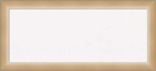 Amanti Art White Cork Board for Wall, 15x33 Vision Board with Gold Frame, Medium Corkboard Office Decor for Home Organization, Modern Contemporary Corkboard Pinboard to display items for home