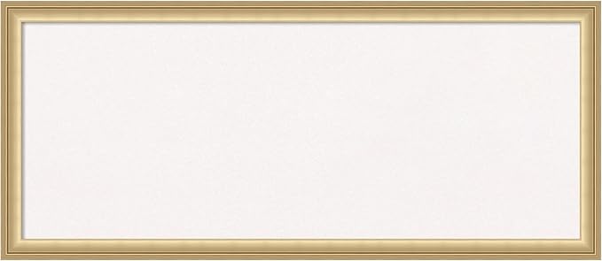 Amanti Art White Cork Board for Wall, 14x32 Vision Board with Gold Frame, Medium Corkboard Office Decor for Home Organization, Casual Corkboard Pinboard to display items for home organization