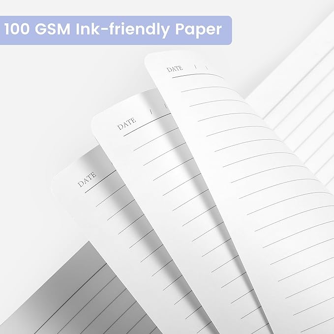 CAGIE Purple Journal Notebook for Women Men 320 Pages 100 Gsm Paper Thick Lined Journaling Notebooks A5 Leather Journals for Writing Hardcover Journal SuppliesDiary, 5.7x8.3 In