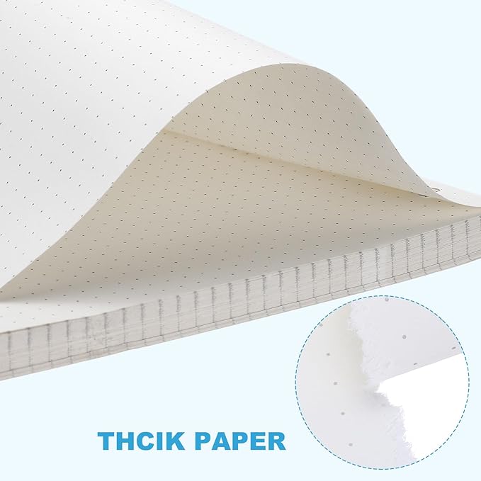 PATIKIL B5 Dot Grid Paper 9-Ring Binder Loose Leaf Planner Filler Paper Planner Inserts, 160 Sheets/320 Pages, Lined