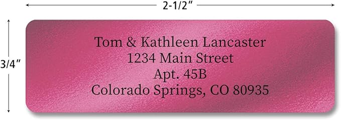 Colorful Images Metallic Rainbow Foil Rolled Return Address Mailing Labels with Dispenser, Customize with Name & Shipping Address, 250 Self Adhesive, Easy Peel Sticker Label Roll, 3/4" x 2 1/2"