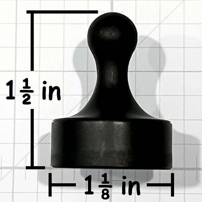 GLASSBOARD STUDIO Powerful Neodymium Magnets, Pawn-Shaped - Strong Fridge/Refrigerator and Whiteboard Magnet, Ideal for Office, Kitchen, Crafts - Rare Earth, Heavy Duty (3, Meadow Lilac)