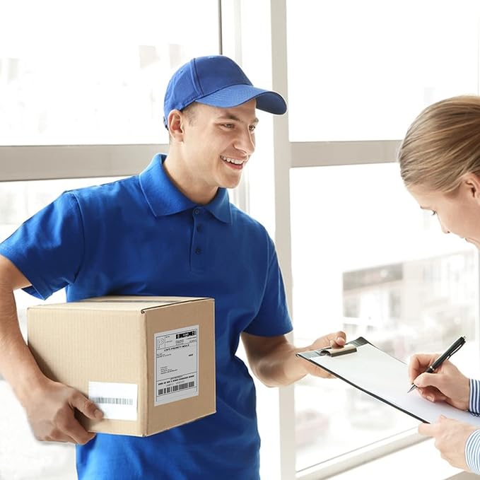 MFLABEL® 12 Rolls of 450 Labels 4x6 Direct Thermal Shipping Labels for Zebra 2844 ZP-450 ZP-500 ZP-505