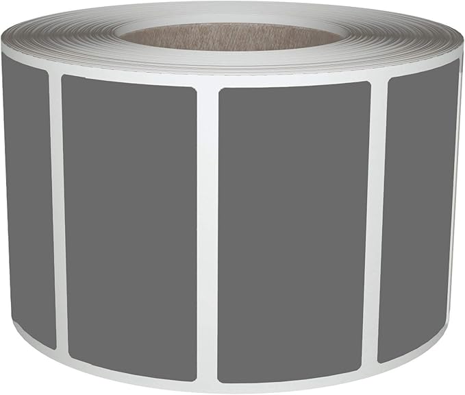 Royal Green Rectangular Color Coding Sticker Roll - Write On Labels for Folders, Organizing & More, 1.57" x 0.75" Stickers to Write On Name Tags for Office Supplies & Organization, 500-Pack (Grey).