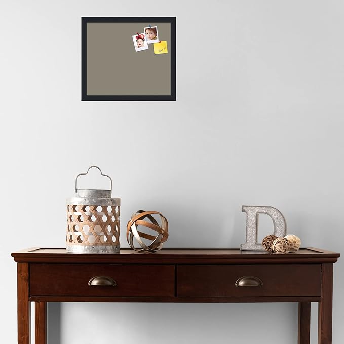 PinPix 15x13 Inch Cork Bulletin Board. This Decorative Framed Pin Board Comes with Pewter Design and a Satin Black Frame. Ideal for Home Office Decor or Message Board (PinPix-1812)