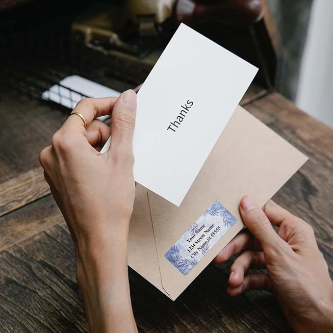 Return Address Labels - Personalized Address Labels, Custom Address Labels Colorful Patterns, Can Be Used for Box, Paper, Plastic, Glass, Metal (2.6x1 Inch, Set of 400, Matte Silver)