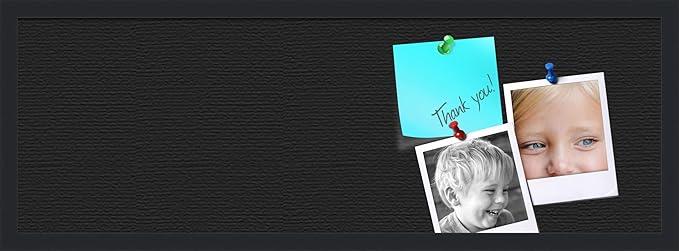 PinPix 36x12 Inch Cork Bulletin Board. This Decorative Framed Pin Board Comes with Desert Pastel Design and a Satin Black Frame. Ideal for Home Office Decor or Message Board (PinPix-1815)