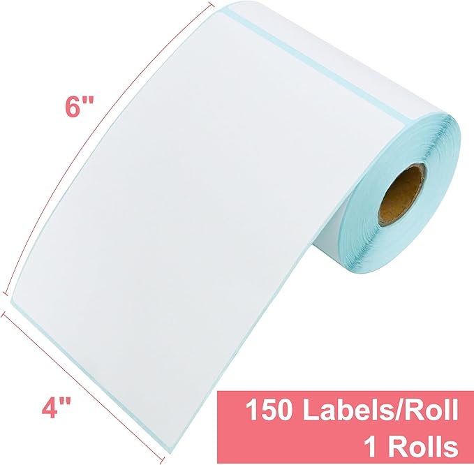 L LIKED Thermal Direct 4"X6" Shipping Label with Perforated Rolls of 150 Labels Great Use for Postage, Mailing & Shipping Labels -1 Rolls