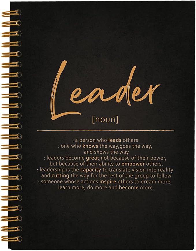 OXW Thank You Gifts for Leader, Meeting Notebook for Work, Appreciation Gift for Mentor Boss Manager, Office Supplies Leadership Gifts, Orange College Ruled Hardcover Spiral Notebook 5.5 x 8.3