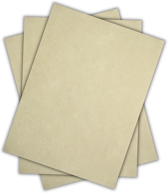150 Natural Parchment 65lb Cover Paper Sheets 8.5X14 Inches Cardstock Weight Colored Sheets 8.5" X 14" (8.5X14 Inches) Legal|Menu Size - Printable Old Parchment Semblance