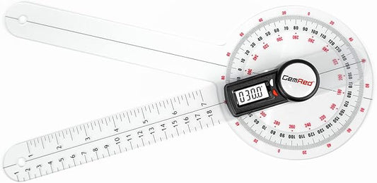 GemRed 12" Digital Goniometer for Joint Range of Motion ROM Measurement(GR311 New Version)