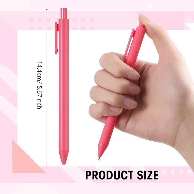 Fulmoon 50 Pcs Ballpoint Pens Bulk Retractable Comfortable Writing Pens Cute Back to School Supplies in Medium Point 1.0 mm for Teacher Student Bridal Shower Baby Shower(Rainbow Colors,Black Ink)