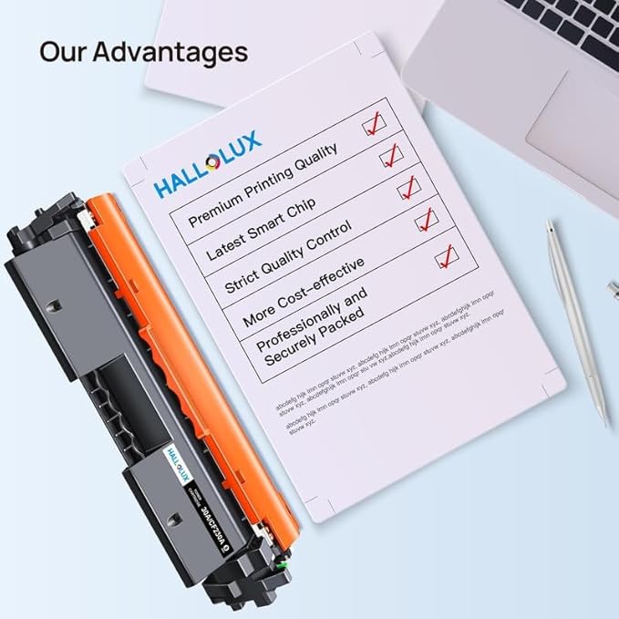 HALLOLUX 30A 30X Toner Cartridge 4-Pack Replacement for HP 30A 30X CF230A CF230X Toner to use with HP Pro MFP M227fdw M203dw M203d M227fdn M203dn M227sdn Printer (4-Black)