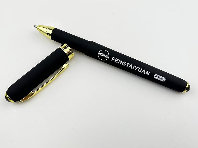 Fengtaiyuan 07P18Pro, Gel Ink Rollerball Pens, Black Ink, FIne Point 0.7mm, Writting Pens, Smooth, 18 Pack (Black-0.7mm)