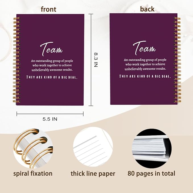 hold fizz Purple Meeting Notebook for Work, Employee Appreciation Gifts, Team Gifts for Employees, Journals for Writing, Thank You Gifts for Women Men Leader Boss Mentor Manager Coworkers, 5.5"x8.3"