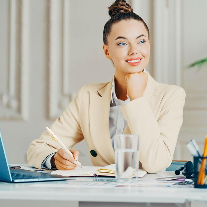 FIOVER Cat Pens,4Pcs 0.5mm Quick Dry Black Ink Fine Point Smooth Writing Pens, High-End Series Ballpoint for Journaling Note Taking, Cat Lover Gifts for Women