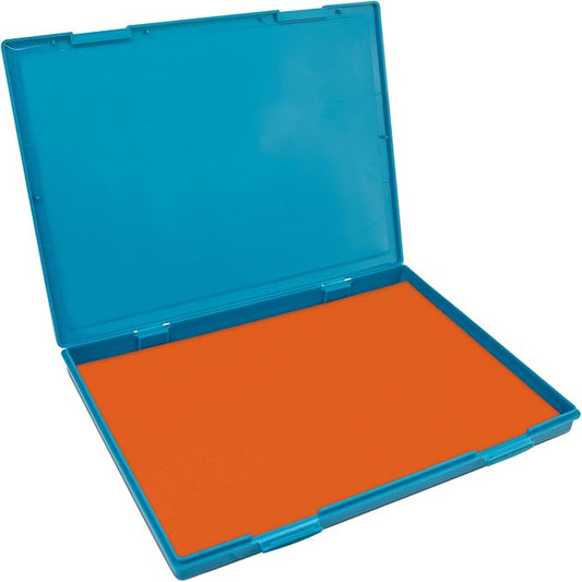 MaxMark Extra Large Orange Ink Stamp Pad - 8.25" x 11.5" - Industrial Felt Pad - Orange Color